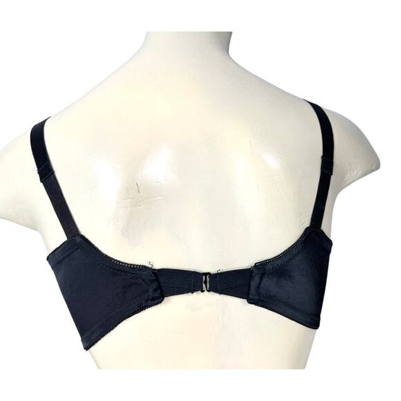 VTG 1950s Bra Warner's G-1 A'Lure Black Satin Lacy Peek-a-boo Cups Sz 38B NWOT - Picture 5 of 8